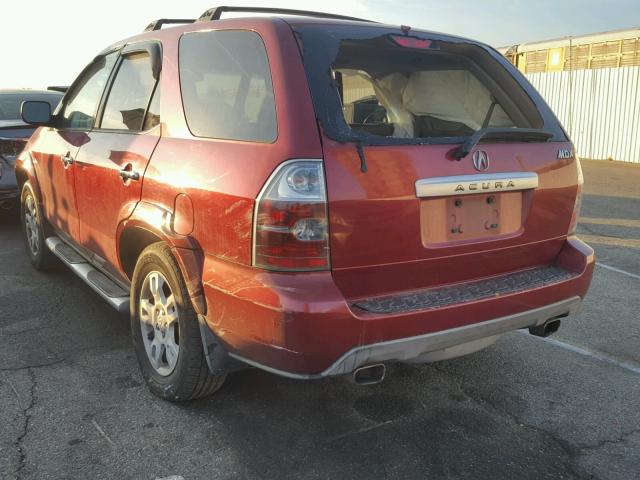 2HNYD18775H519445 - 2005 ACURA MDX TOURIN BURGUNDY photo 3