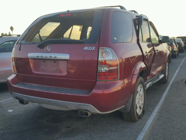 2HNYD18775H519445 - 2005 ACURA MDX TOURIN BURGUNDY photo 4