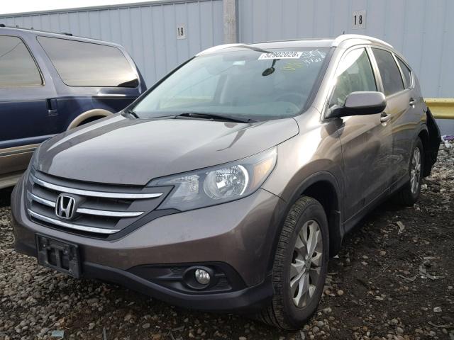 2HKRM4H71EH648736 - 2014 HONDA CR-V EXL CHARCOAL photo 2