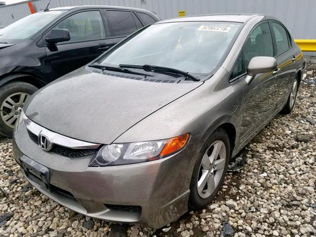 1HGFA16877L044484 - 2007 HONDA CIVIC EX GRAY photo 2