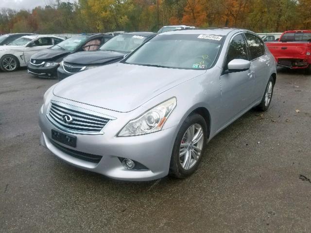 JN1CV6AR9DM755177 - 2013 INFINITI G37 SILVER photo 2