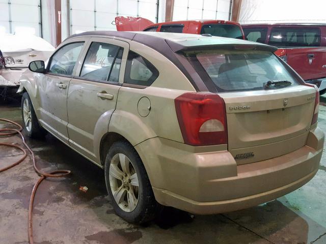 1B3CB4HA2AD594517 - 2010 DODGE CALIBER SX TAN photo 3