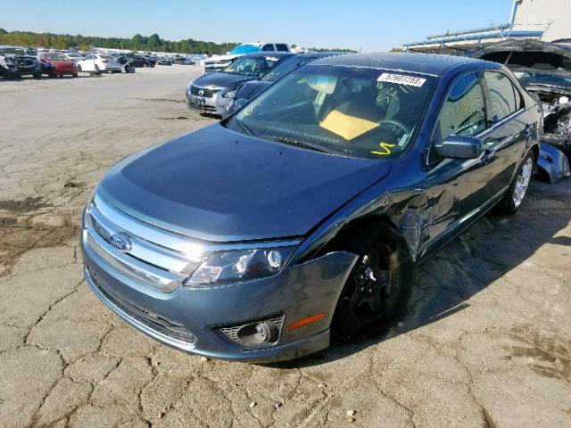 3FAHP0HA8BR239297 - 2011 FORD FUSION SE BLUE photo 2