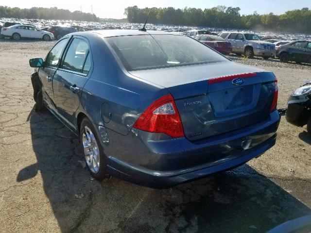 3FAHP0HA8BR239297 - 2011 FORD FUSION SE BLUE photo 3