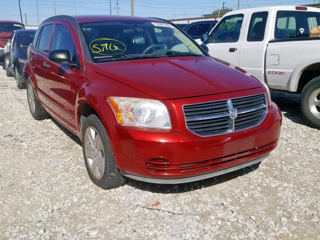 1B3HB48B27D340085 - 2007 DODGE CALIBER SX RED photo 1