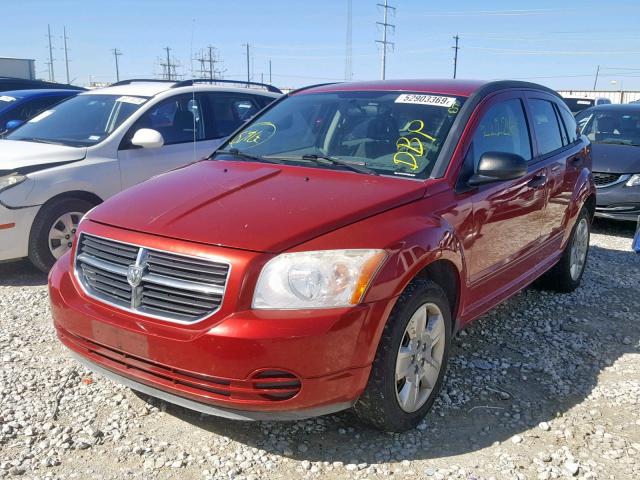 1B3HB48B27D340085 - 2007 DODGE CALIBER SX RED photo 2