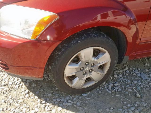 1B3HB48B27D340085 - 2007 DODGE CALIBER SX RED photo 9