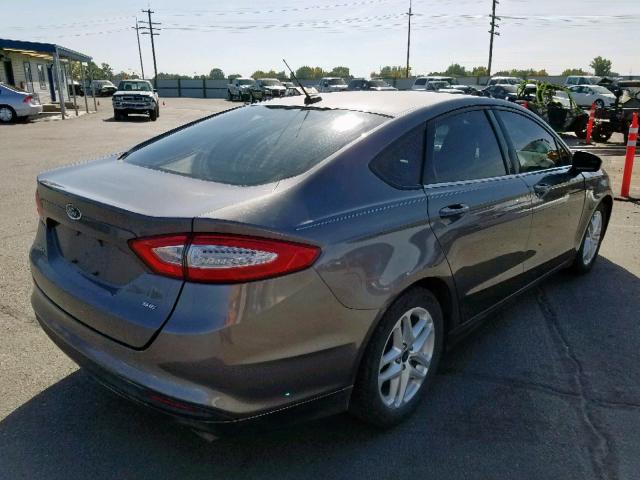 3FA6P0H72DR143194 - 2013 FORD FUSION SE GRAY photo 4