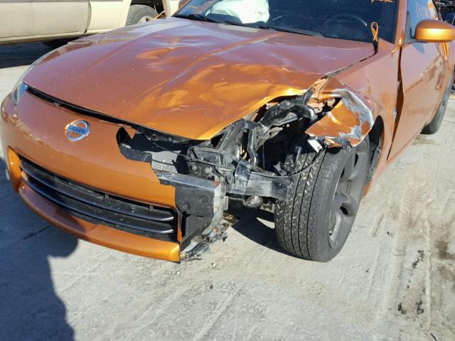 JN1AZ34D76M312300 - 2006 NISSAN 350Z COUPE ORANGE photo 9