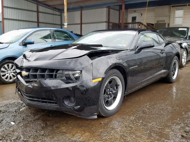 2G1FA1E37D9238254 - 2013 CHEVROLET CAMARO LS BLACK photo 2