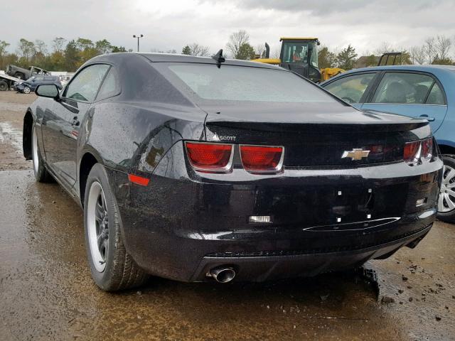 2G1FA1E37D9238254 - 2013 CHEVROLET CAMARO LS BLACK photo 3