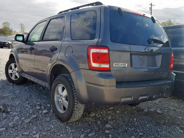 1FMCU03G19KA63745 - 2009 FORD ESCAPE XLT GRAY photo 3