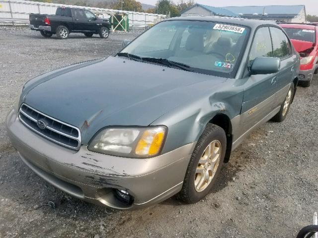 4S3BE686127203513 - 2002 SUBARU LEGACY OUT GREEN photo 2