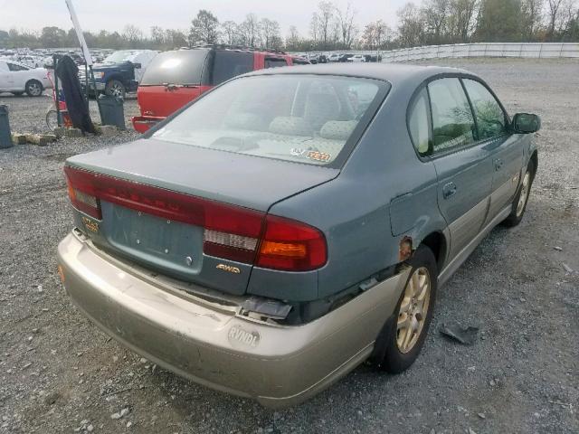 4S3BE686127203513 - 2002 SUBARU LEGACY OUT GREEN photo 4
