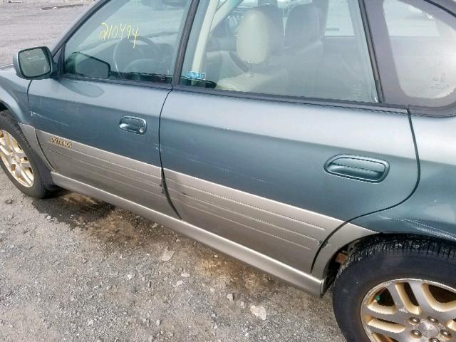 4S3BE686127203513 - 2002 SUBARU LEGACY OUT GREEN photo 9