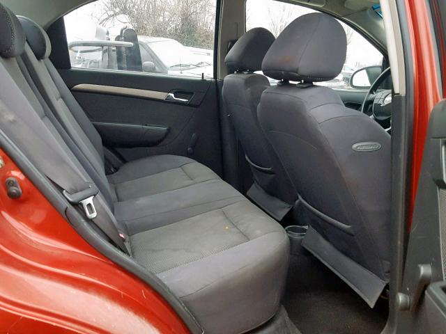 KL1TD56667B054760 - 2007 CHEVROLET AVEO BASE წითელი ფოტო 6