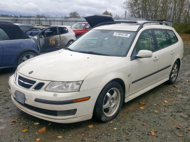 YS3FD59Y171015544 - 2007 SAAB 9-3 2.0T WHITE photo 2