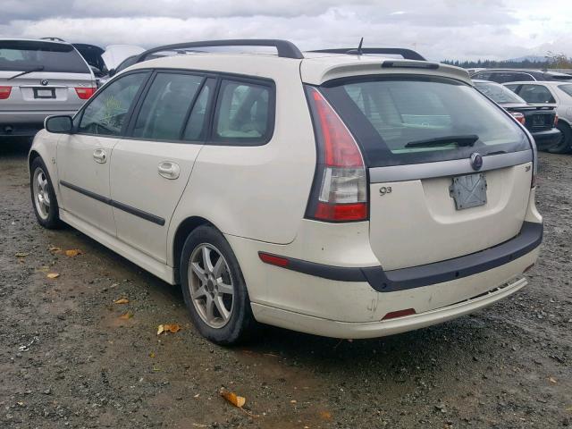 YS3FD59Y171015544 - 2007 SAAB 9-3 2.0T WHITE photo 3