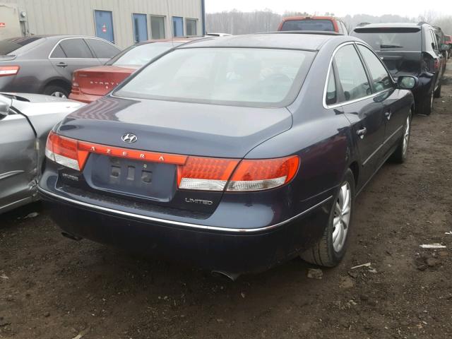 KMHFC46F46A038706 - 2006 HYUNDAI AZERA SE BLUE photo 4