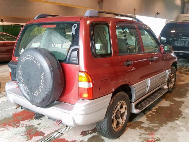 2CNBE634916937218 - 2001 CHEVROLET TRACKER LT RED photo 4