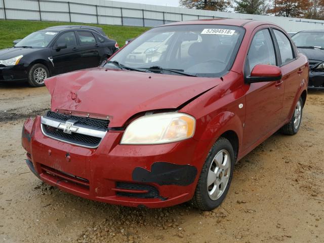 KL1TD56617B118168 - 2007 CHEVROLET AVEO BASE Қызыл фото 2