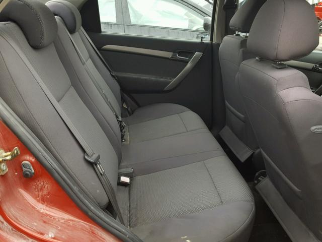 KL1TD56617B118168 - 2007 CHEVROLET AVEO BASE Қызыл фото 6