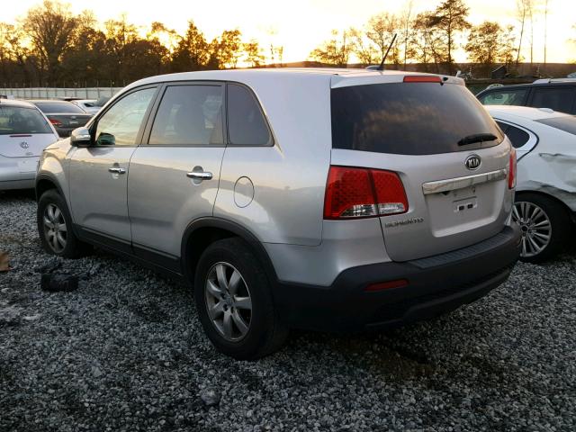 5XYKT3A12DG408587 - 2013 KIA SORENTO LX SILVER photo 3