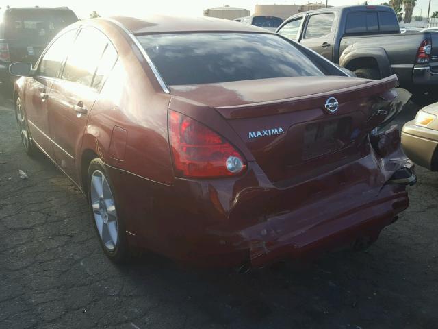 1N4BA41EX4C922227 - 2004 NISSAN MAXIMA SE RED photo 3