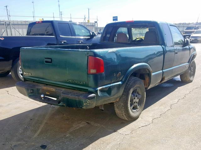 1GCDT19X5W8139503 - 1998 CHEVROLET S TRUCK S1 GREEN photo 4