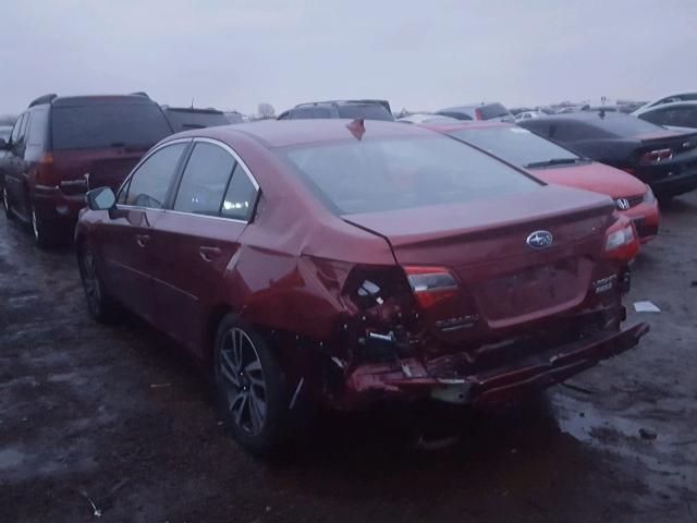 4S3BNAS65H3065115 - 2017 SUBARU LEGACY SPO RED photo 3