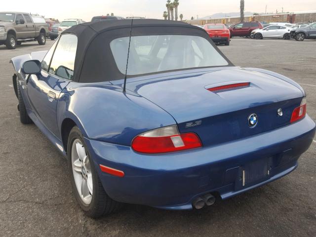 4USCH9340YLF86859 - 2000 BMW Z3 2.3 BLUE photo 3