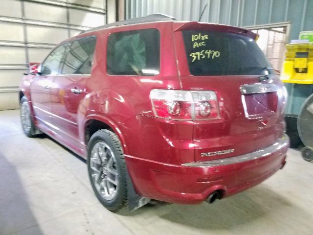 1GKKVTED0CJ395470 - 2012 GMC ACADIA DEN BURGUNDY photo 3