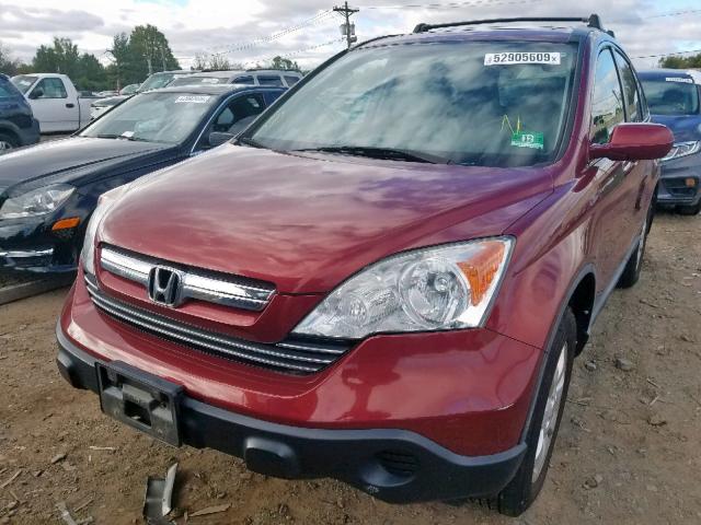 5J6RE48738L044337 - 2008 HONDA CR-V EXL MAROON photo 2