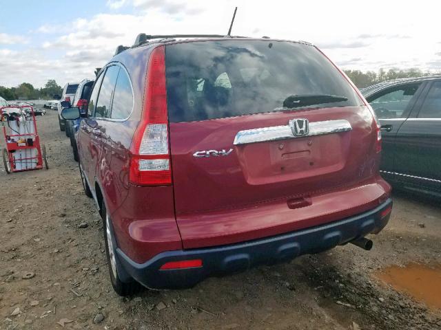 5J6RE48738L044337 - 2008 HONDA CR-V EXL MAROON photo 3