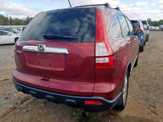 5J6RE48738L044337 - 2008 HONDA CR-V EXL MAROON photo 4