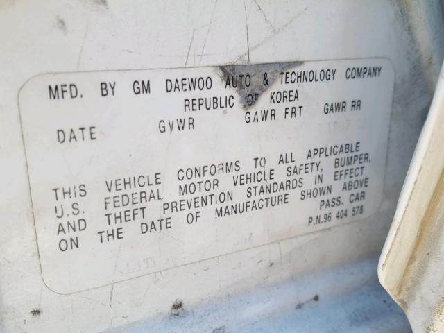 KL1TD56606B521654 - 2006 CHEVROLET AVEO BASE Ağ foto 10