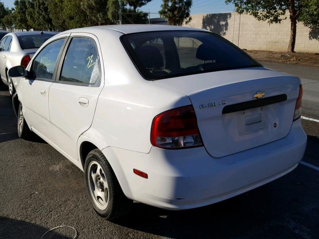 KL1TD56606B521654 - 2006 CHEVROLET AVEO BASE Ağ foto 3