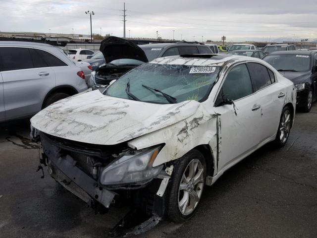 1N4AA5AP2CC850487 - 2012 NISSAN MAXIMA S WHITE photo 2