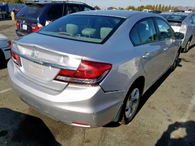 19XFB2F52FE261455 - 2015 HONDA CIVIC LX GRAY photo 4