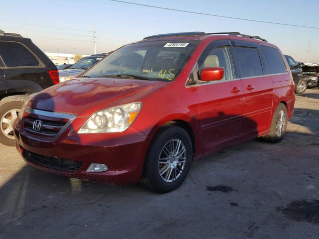 5FNRL38826B109872 - 2006 HONDA ODYSSEY TO RED photo 2