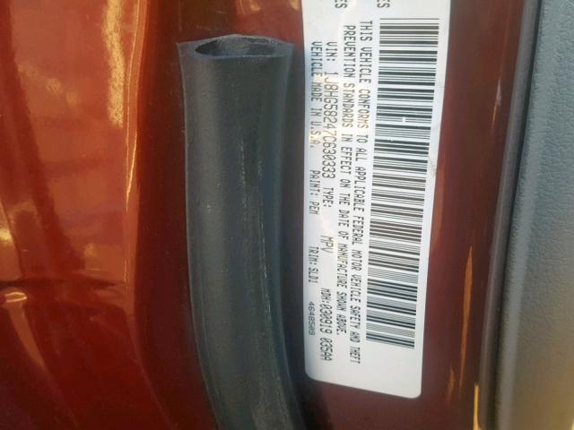 1J8HG58247C630333 - 2007 JEEP COMMANDER Qırmızı foto 10