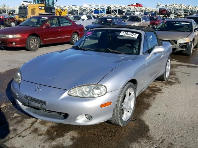 JM1NB353150410849 - 2005 MAZDA MX-5 MIATA SILVER photo 2