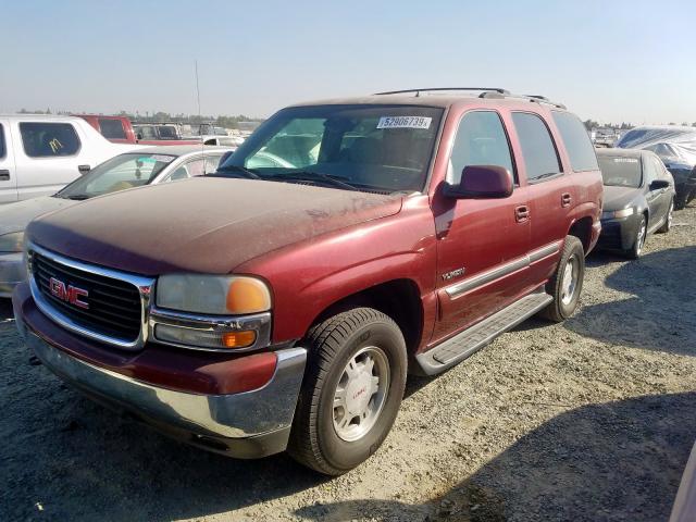 1GKEK13T92R150154 - 2002 GMC YUKON RED photo 2