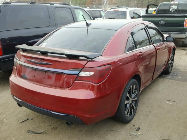 1C3CCBCG9EN135386 - 2014 CHRYSLER 200 LIMITE RED photo 4