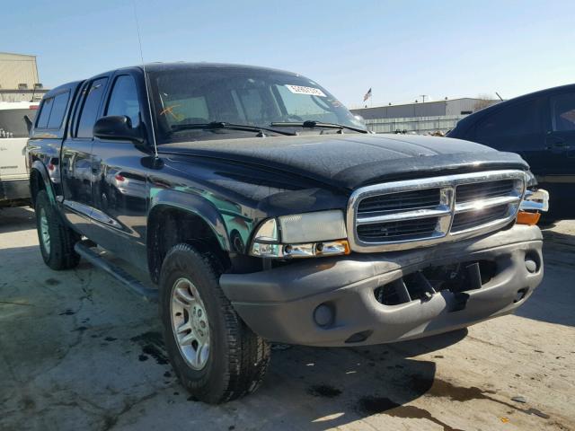 1D7HG38N04S769940 - 2004 DODGE DAKOTA QUA BLACK photo 1