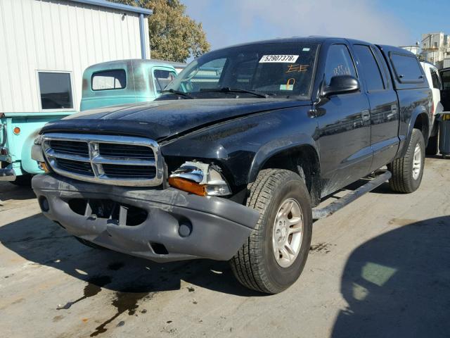 1D7HG38N04S769940 - 2004 DODGE DAKOTA QUA BLACK photo 2