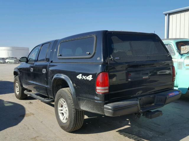 1D7HG38N04S769940 - 2004 DODGE DAKOTA QUA BLACK photo 3