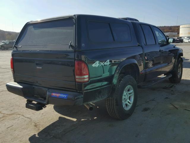 1D7HG38N04S769940 - 2004 DODGE DAKOTA QUA BLACK photo 4