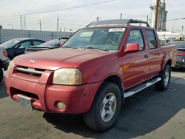 1N6ED27T31C331464 - 2001 NISSAN FRONTIER C RED photo 2