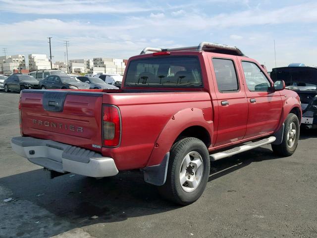 1N6ED27T31C331464 - 2001 NISSAN FRONTIER C RED photo 4